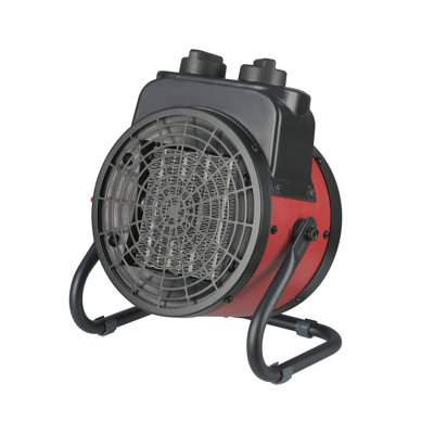 Techni Home Industrial Electric Forced Air Heater with Ceramic Heating Element, Adjustable Tilt, Overheat Protection, Portable Shop Garage Heater for Indoor/Outdoor Use, 1500W
