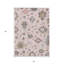 Tapis intérieur lavable floral ivoire et chocolat 5 pi x 8 pi rose