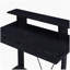 Bureau d'écriture noir avec tablette supérieure