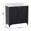 Meuble-lavabo de salle de bain avec lavabo encastré, armoire et tiroir-914267713-914267712