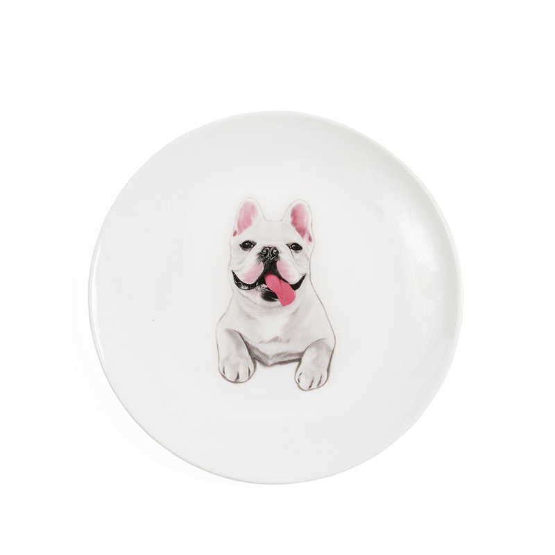 Porcelaine moyenne impression 6 assiettes - Frenchie