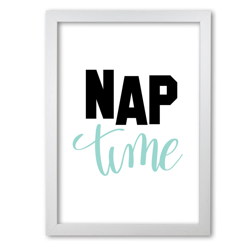 Nap Time - Print, White Grain Frame, 85 cm H x 60 cm W x 5 cm D