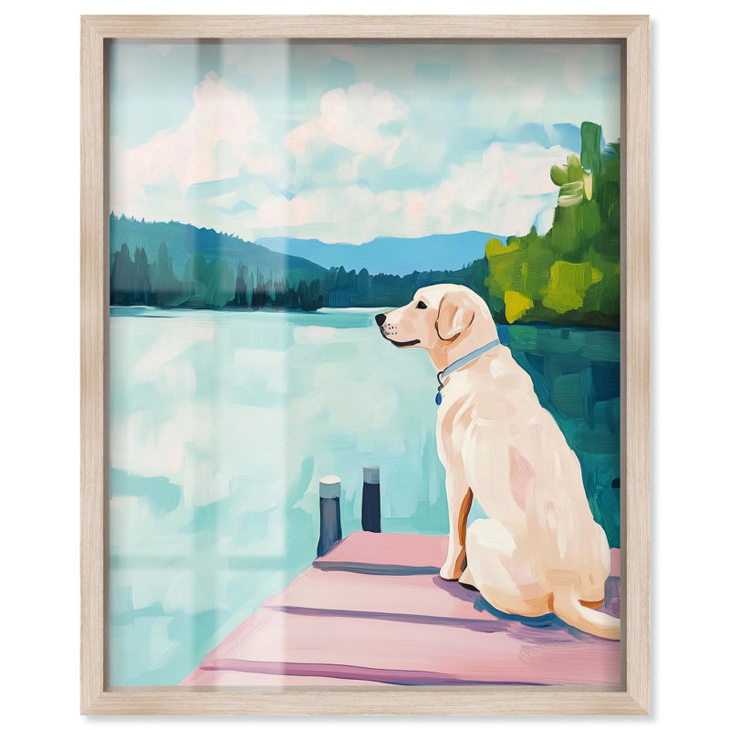 «Dockside Companion Shadowbox», impression côtière par Art Remedy, Crème, crème, H 25 po x l 21 po