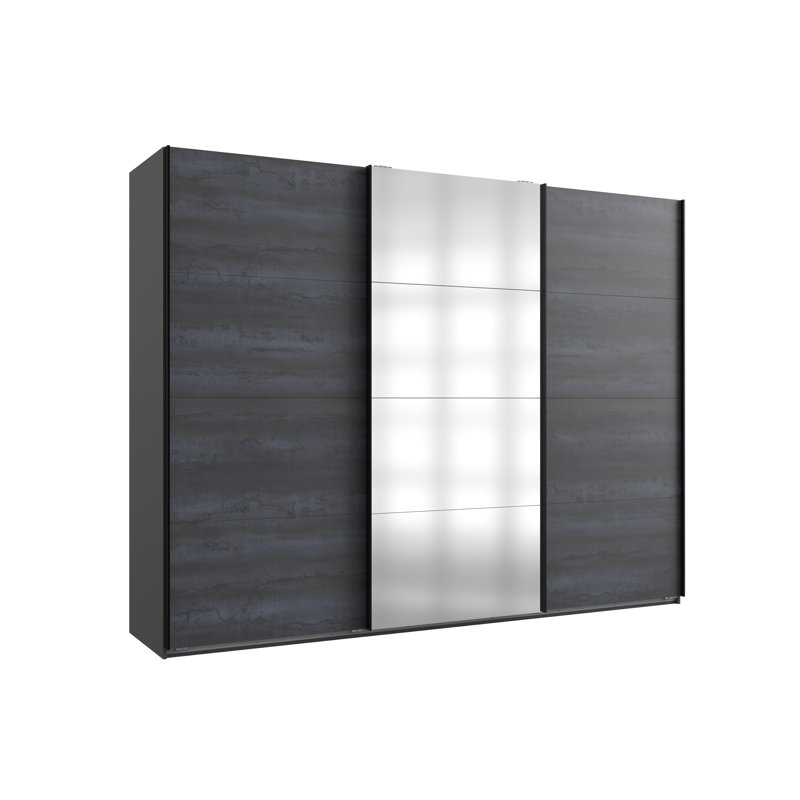 Lerone 3 Door Manufactured Wood Wardrobe, Brown