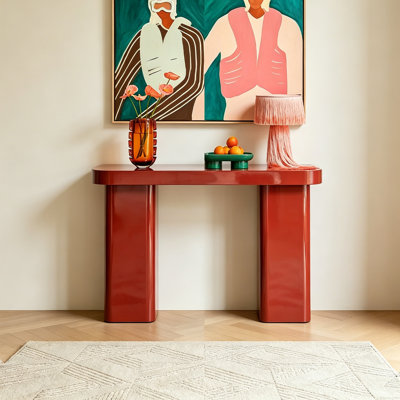 Modern minimalist color wooden console table