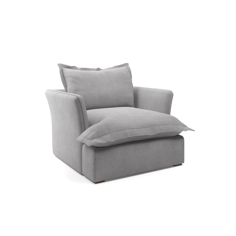 Haven Armchair, Light Gray 100% Cotton