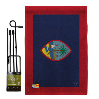 Guam la nationalité du monde à impressions de polyester de 2 côtés 19 x 13 po ensemble de drapeau