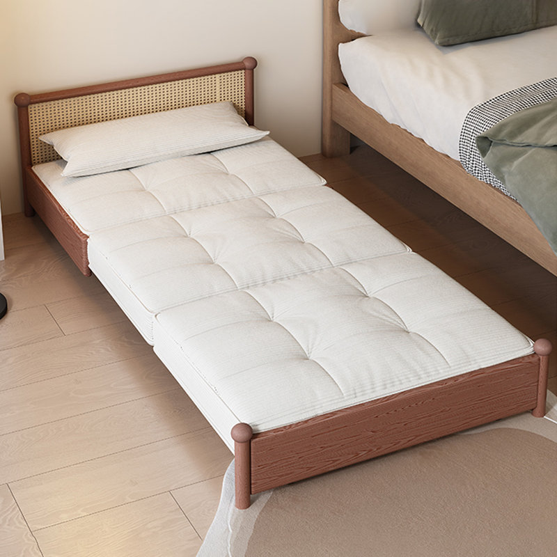 Coussin modulaire en velours côtelé blanc et brun, H 33,46 po x l 41,34 po x P 31,5 po