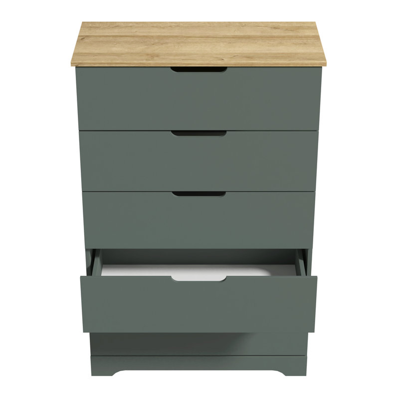 Commode 5 tiroirs l 31,5 po Aroob, Vert chou frisé, Reviera Eichi