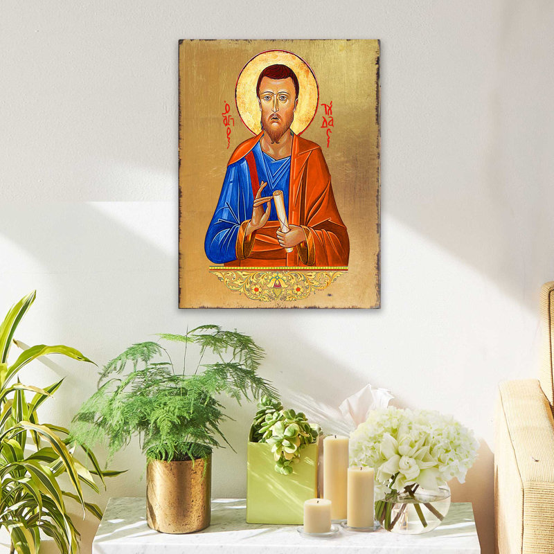 « inspiration icon », peinture en bois jude icon