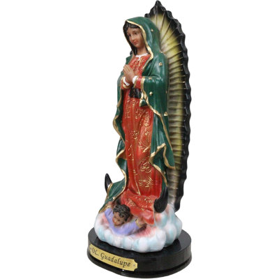 Catholic Blessed Virgin Mary Our Lady Of Guadalupe Figurine With Base 8" Tall