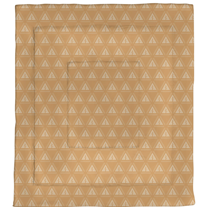 Édredon réversible en microfibre Theo Nath, Édredon simple TG, Orange / blanc cassé