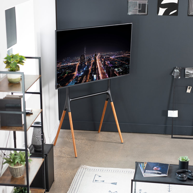 VIVO Easel Stand for 49” to 70” TVs (TV70AB Series), Dark Walnut