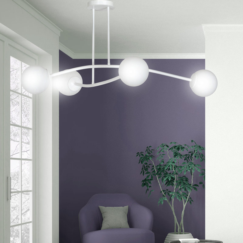 Galewood 4 - Light Unique/Statement Pendant, White