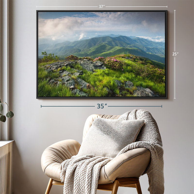 Nature "Art mural majestueux Blue Ridge Mountains", H 25 po x l 37 po