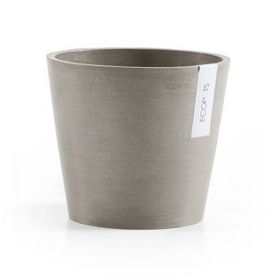 Ecopots Indoor/Outdoor Modern Round Recycled Plastic Planter Flower Pot