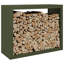 Support à bois de chauffage vidaXL vert 39,4 x 15,7 x 31,5 po-1332628028