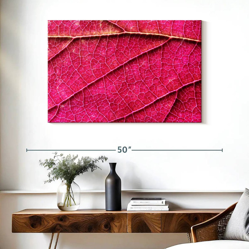 Pink Leaf Vein, 26" H x 39" W