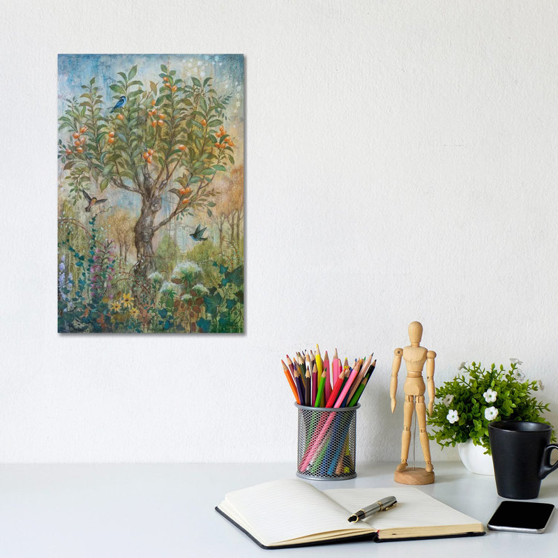 Apricot Enchantment by Lisa Marie Kindley - Wrapped Canvas Painting, 20.32 cm H x 30.48 cm W