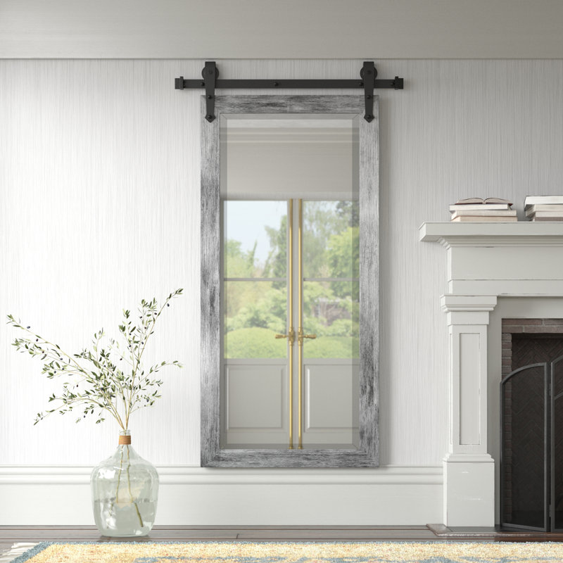 Lanphear Flat Mirror, 71" H x 30.5" W, Gray