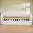 Adjustable Linen Upholstered Daybed With Twin XL Expansion, Storage Drawers & LED Features-1965659298