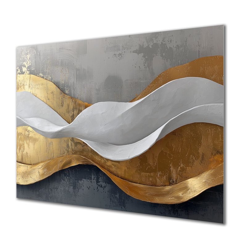 Elisha IV - Modern Waves, impression sur métal, H 30 po x l 40 po