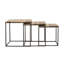 Ensemble de 3 tables gigognes naturelles et noires
