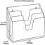 Organisateur de dossiers horizontal à trois dossiers, organisateur de bureau à 3 niveaux ou mural avec fabrication robuste pour le bureau et la maison