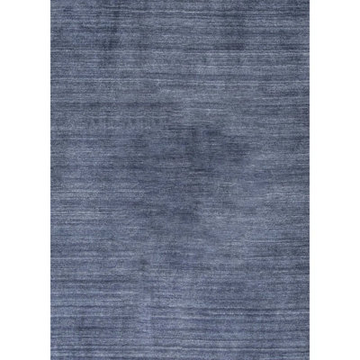 Wool Area Rug in Dark Gray