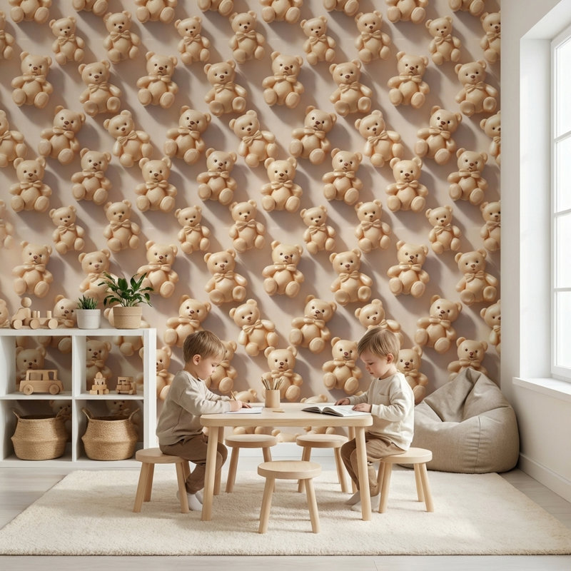 Murale ludique en peluche Playful