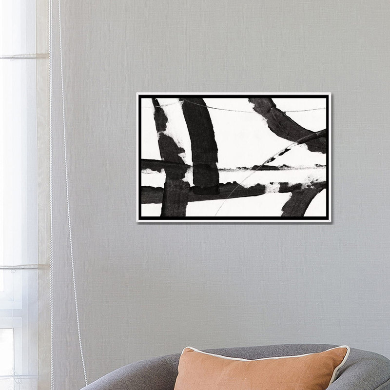 «Obsidian Harmony I» par Timothy O 'Toole, reproduction sur toile tendue sur toile, H 18 po x l 26 po x P 1,5 po, Blanc