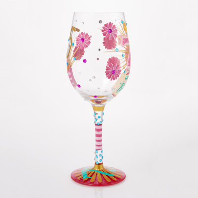 Enesco 'I Said Yes' Wedding Wine Glass By Lolita - 15 Oz, Hand-Painted With Crystals
