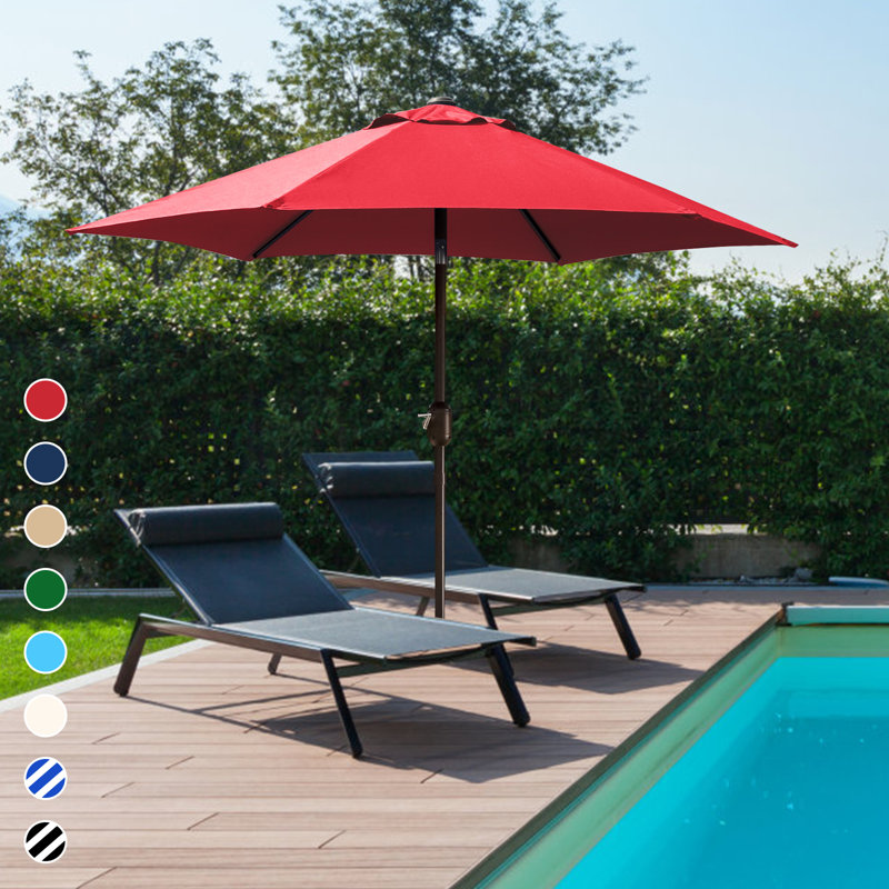 Parasol Shadan avec contrepoids inclus, Rouge