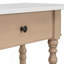 Retro Curved Corner Narrow Console Table With Top Drawer And Open Shelf For Entryway, Hallway And Living Room-597163134