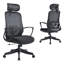 Fauteuil de bureau ergonomique, fauteuil de jeu avec soutien lombaire et appui-tête réglables, chaises de bureau de direction pour longues heures, chaises de bureau confortables avec roulettes, noir-2055166544-2055166547