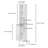 66.92" Tall Bathroom Storage Cabinet With Adjustable Shelves,Slim 1 Doors Freestanding Cabinet With Anti-Tip, Open Compartments, For Home, Small Spaces, Bathroom,Kitchen, Living Room, White
