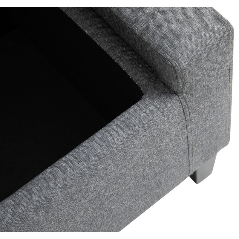 36" Linen Storage Ottoman Bench - Lift Top Design, Button Tufted for Living Room (Sturdy Frame)