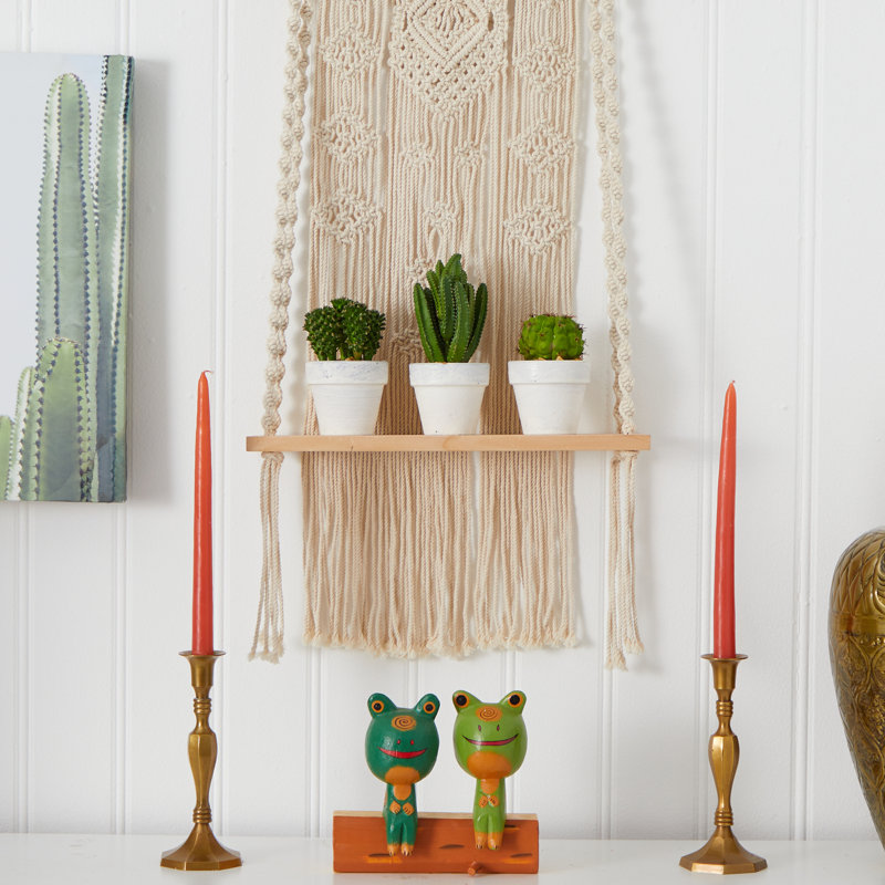 8 " H Faux Cactus Plant in Plastic Pot