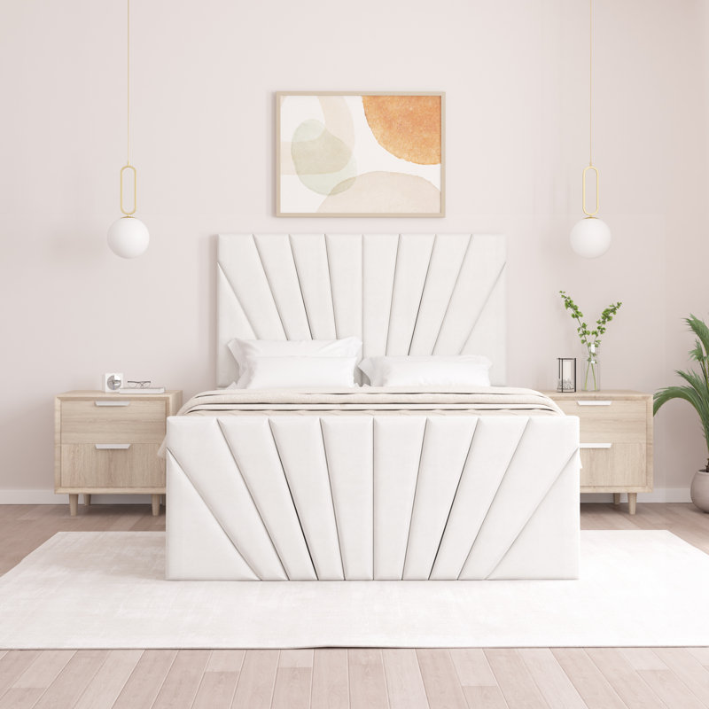 Odolo Upholstered Ottoman Storage Bed, White, Single (3')