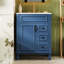 Meuble-lavabo 24 po avec lavabo en céramique, petite armoire de rangement moderne avec 2 tiroirs et tablette réglable-289366176