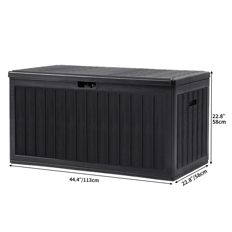 YITAHOME 120 Gallon Large Deck Box w/Flexible Divider & Storage