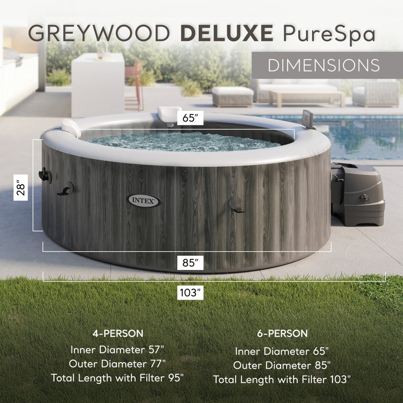 Spa gonflable et filtres de rechange Intex Purespa Plus (paquet de 8)