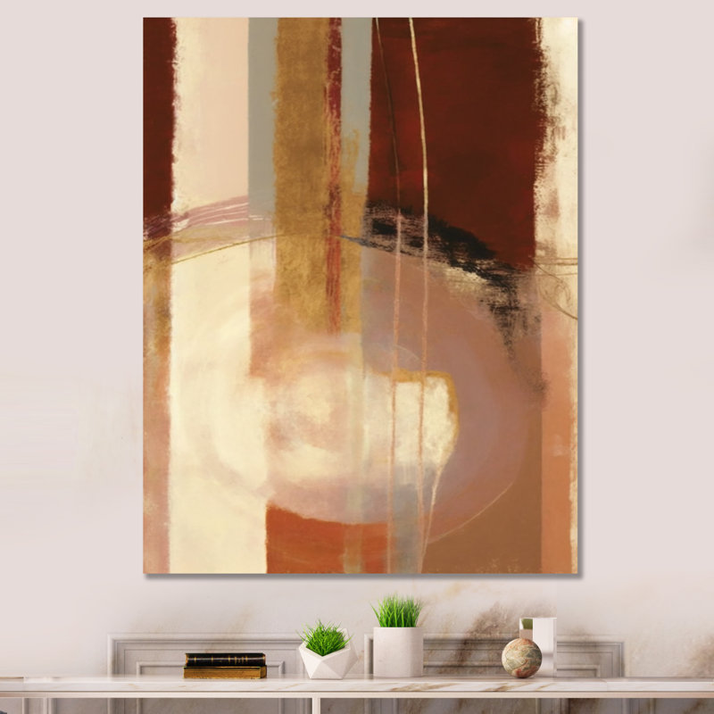 Décoration murale abstraite en métal chocolat brun élémentaire IV, H 20 po x l 12 po x P 1 po