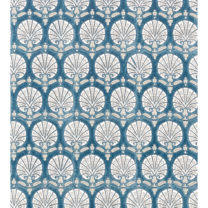 The MET x The House of Scalamandre Karanfil Block Print Wallpaper, Indigo