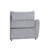 Falo Modular Power Motion Left Recliner Chair, Foam Light Gray Chenille