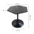 31.50" Hexagonal Coffee Table With Marble Top