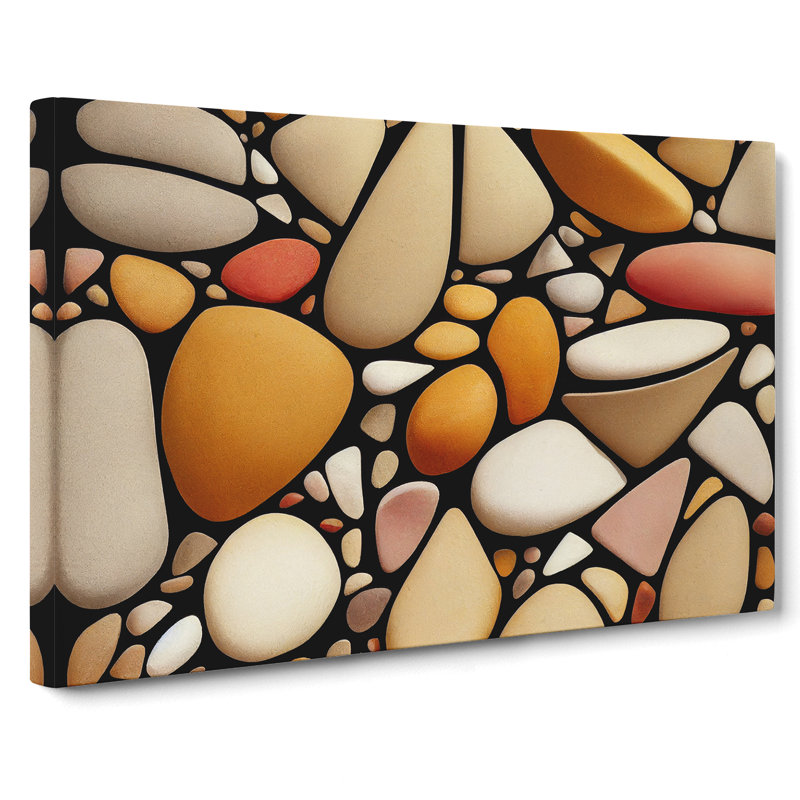 Ravishing River Pebbles - Wrapped Canvas, 50cm H x 76cm W x 3cm D