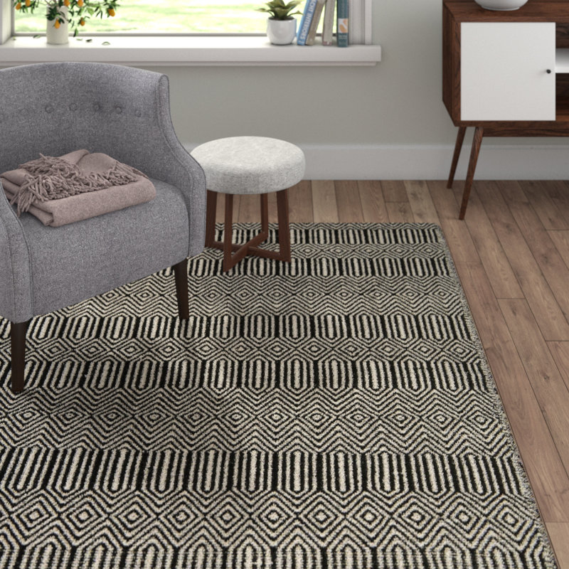 Aailyah Geometric Flatweave Area Rug, Rectangle 120 x 170cm