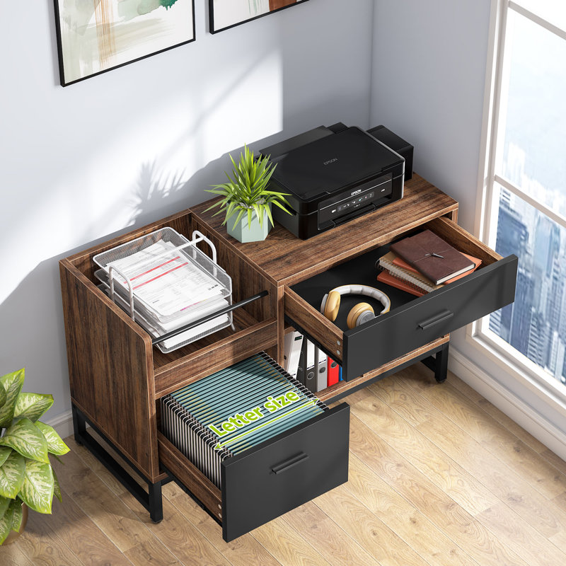 Gustavus 39.37'' Wide 2 - Drawer Filing File Cabinet