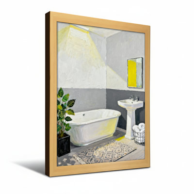 Bain moderne avec plante et miroir Bath & Laundry